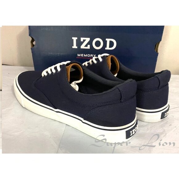 NEW IZOD Men's Rangley Canvas Lace-up Memory Foam Sneaker Shoes - Picture 6 of 8